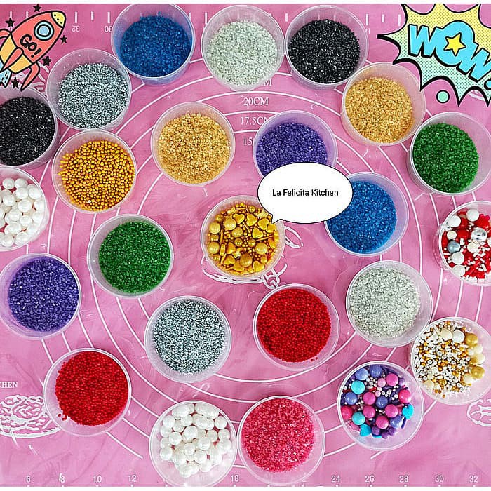 Jual SPRINKLE GOLD WHITE SILVER ELEGANT MUTIARA BINTANG PEARL SUGAR KUE ...