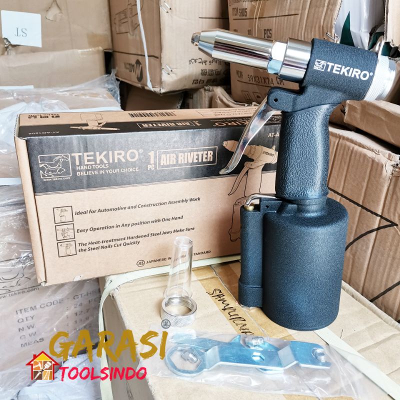 Jual TEKIRO AIR RIVETER mesin tembak paku rivet kompresor air riverter