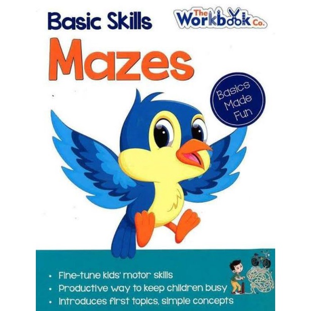 Jual Basic Skills Workbook Mazes Sorting Patterns Cutting Matching ...