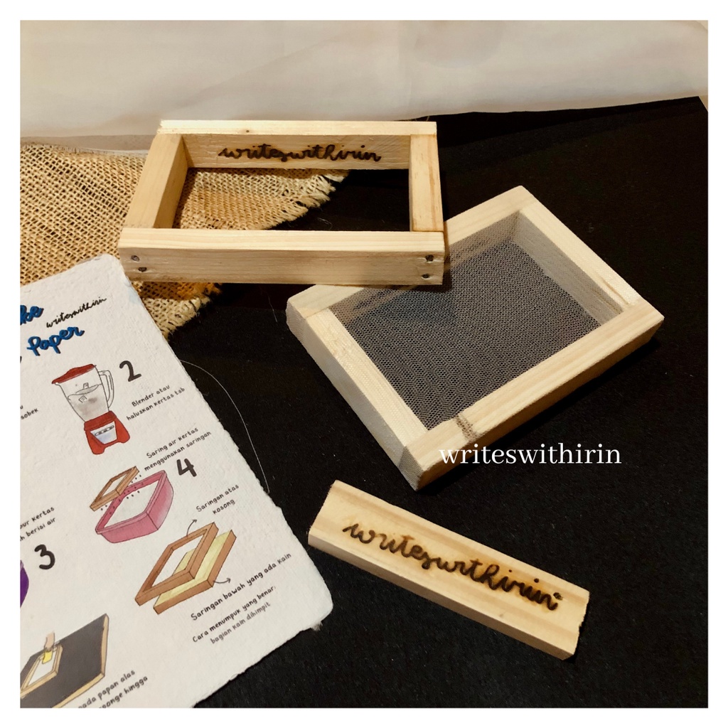 jual-writeswithirin-cetakan-saringan-kertas-daur-ulang-handmade