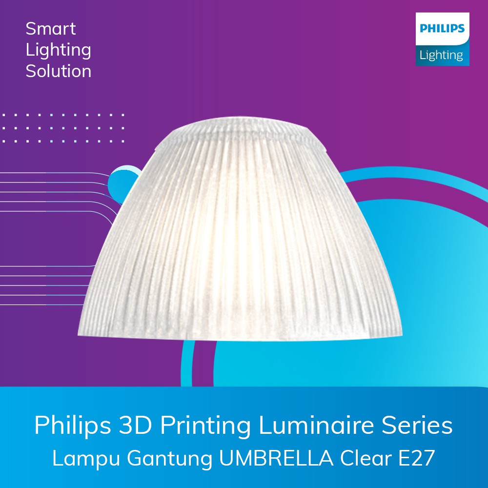 Jual Philips 3D Printing Luminaire Series Lampu Gantung UMBRELLA Clear