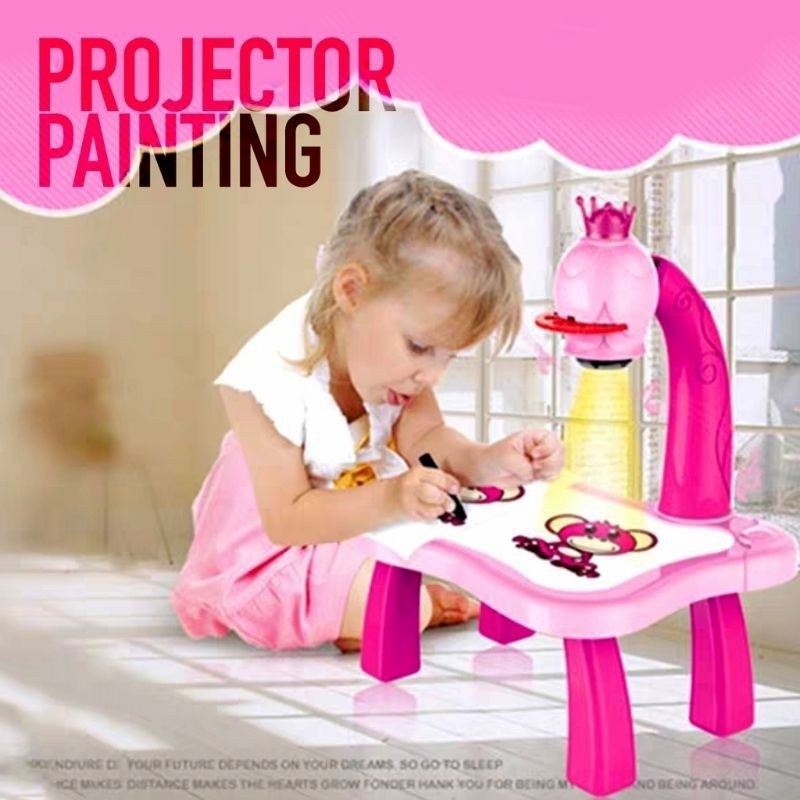 Jual MAINAN ANAK PAINTING LEARNING PROJECTOR MEJA MENGGAMBAR MUSIK ...