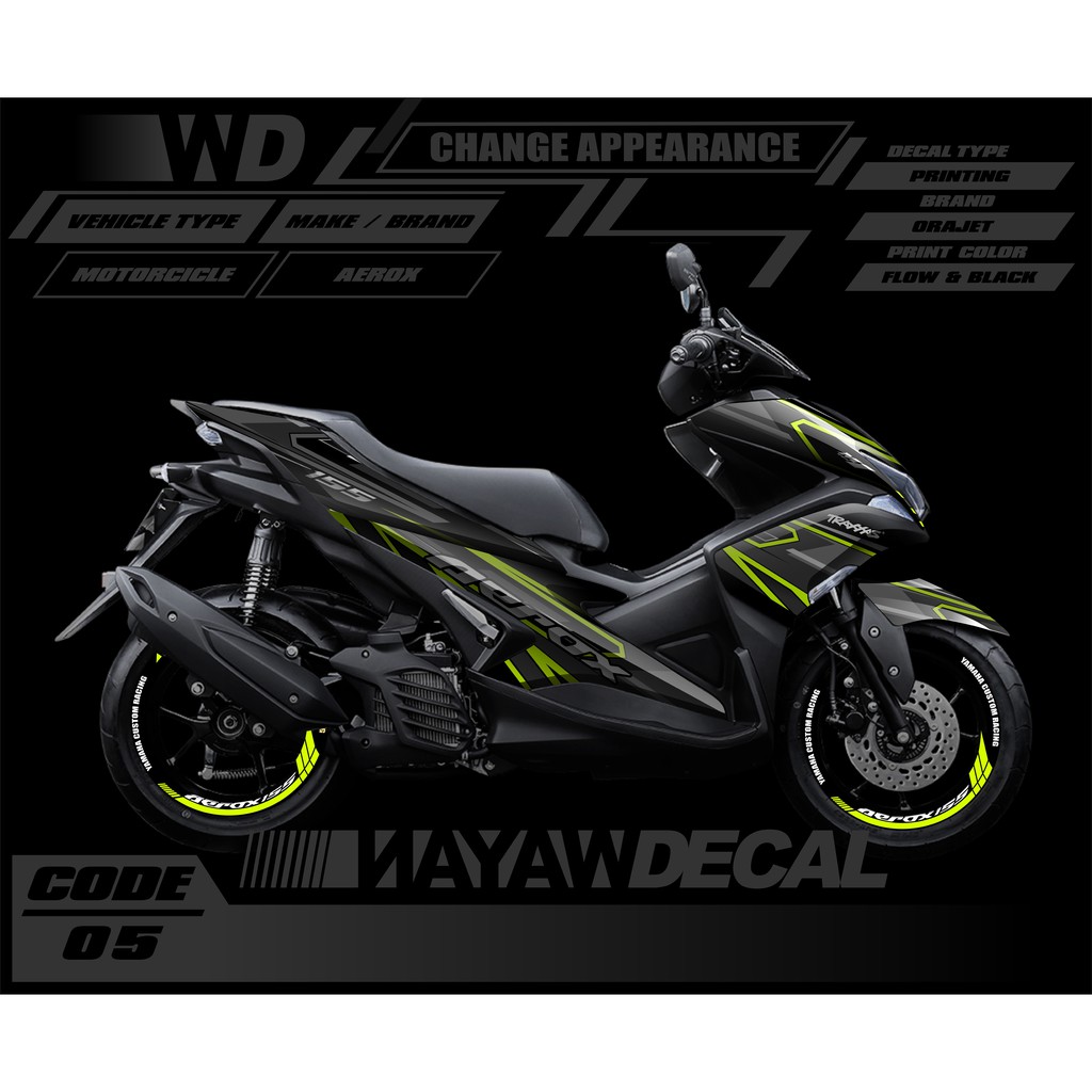 Jual decal aerox striping aerox sticker aerox | Shopee Indonesia