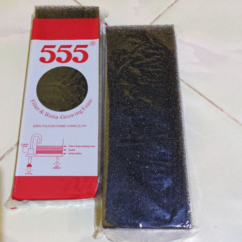 Jual Filtermat Biosponge Biofoam 555 Biomate busa hitam Media Filter ...
