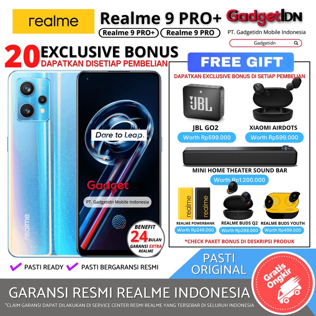 Jual REALME 9 Pro + / 9 Pro 8/128GB 8/256GB Garansi Resmi Realme 9Pro ...