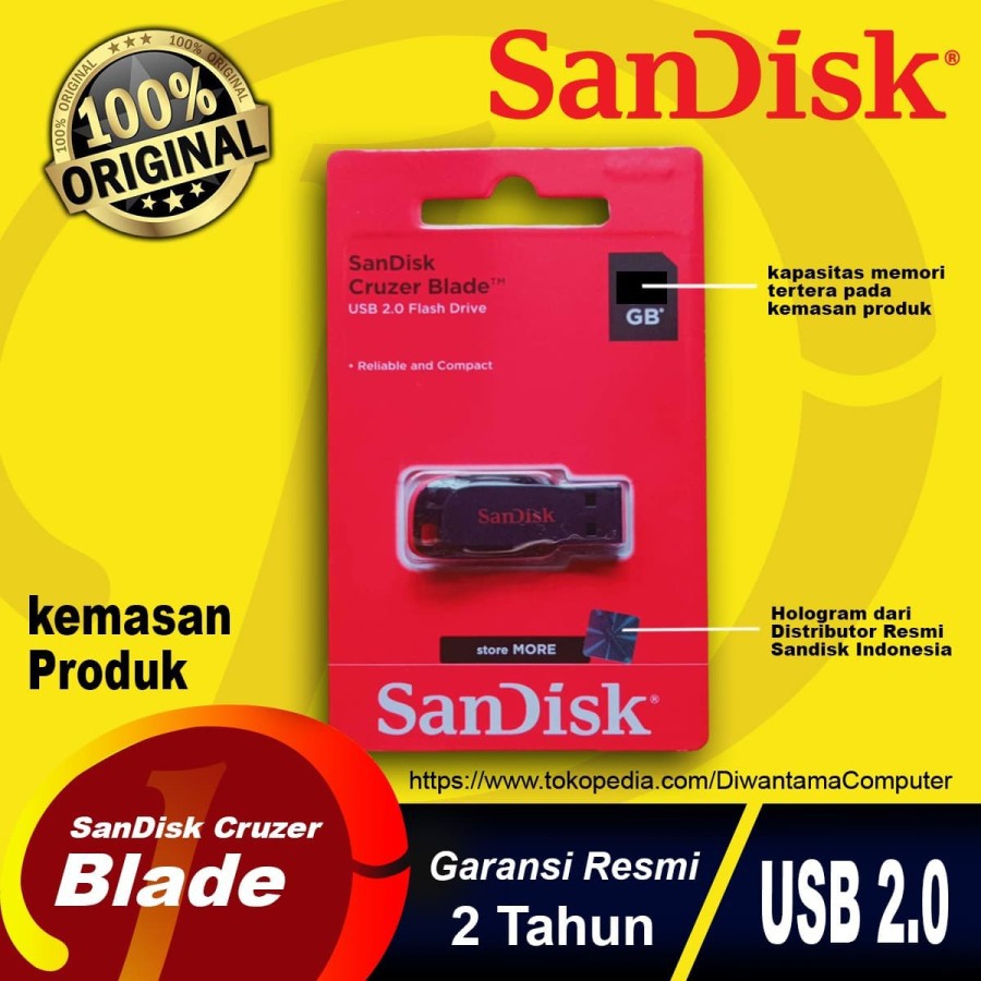 Jual Flashdisk Sandisk Cz Gb Flash Disk Cruzer Blade Gb Flash