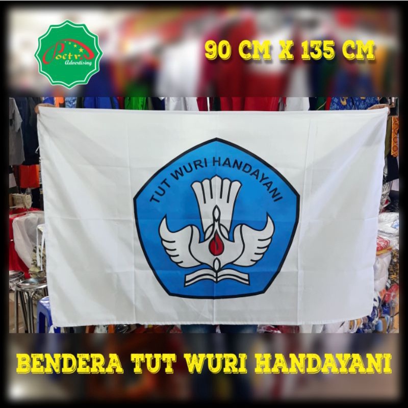 Jual Bendera Tut Wuri Handayani Uk 90 Cm X 135 Cm Shopee Indonesia