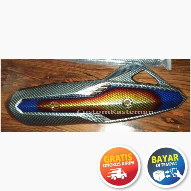 Jual Tameng cover knalpot vario 125 150 pcx CBU carbon twotone | Shopee