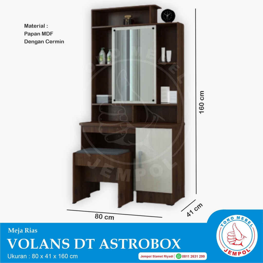 Jual Meja Rias VOLANS DT Astrobox/Mirror/Meja Makeup/Cermin/Meja ...