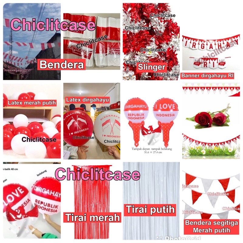 Jual perlengkapan dekorasi kemerdekaan dirgahayu RI / slinger / bendera