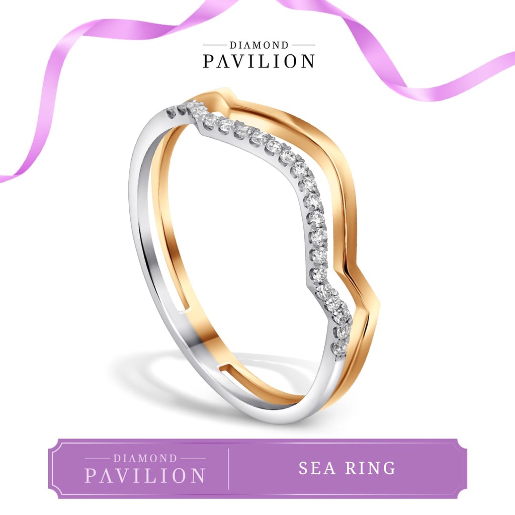 Jual Diamond Pavilion Cincin Emas Batu Berlian Sea Ring Shopee Indonesia