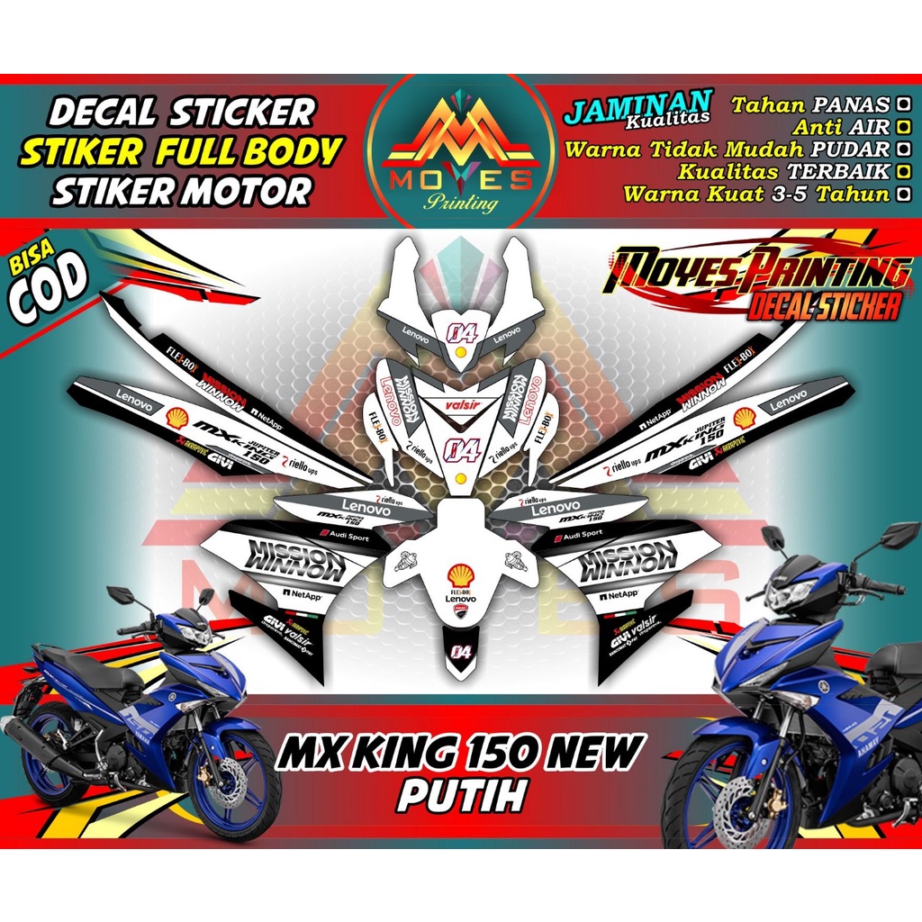 Jual Decal Sticker - Decal Stiker Jupiter New Mx King 150 Full Body ...
