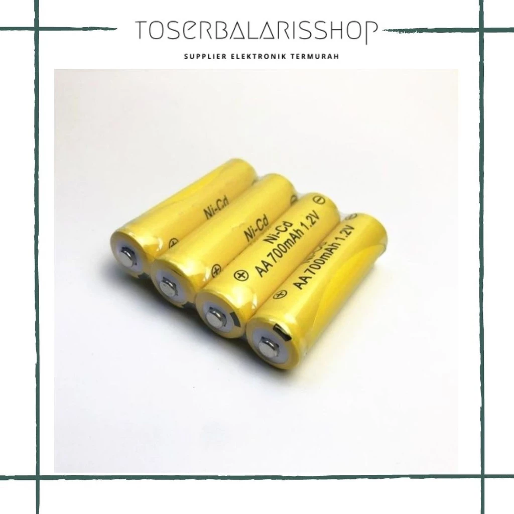 BATERAI KUNING ISI 4 RECHARGER AA 700mAh | AutoStock