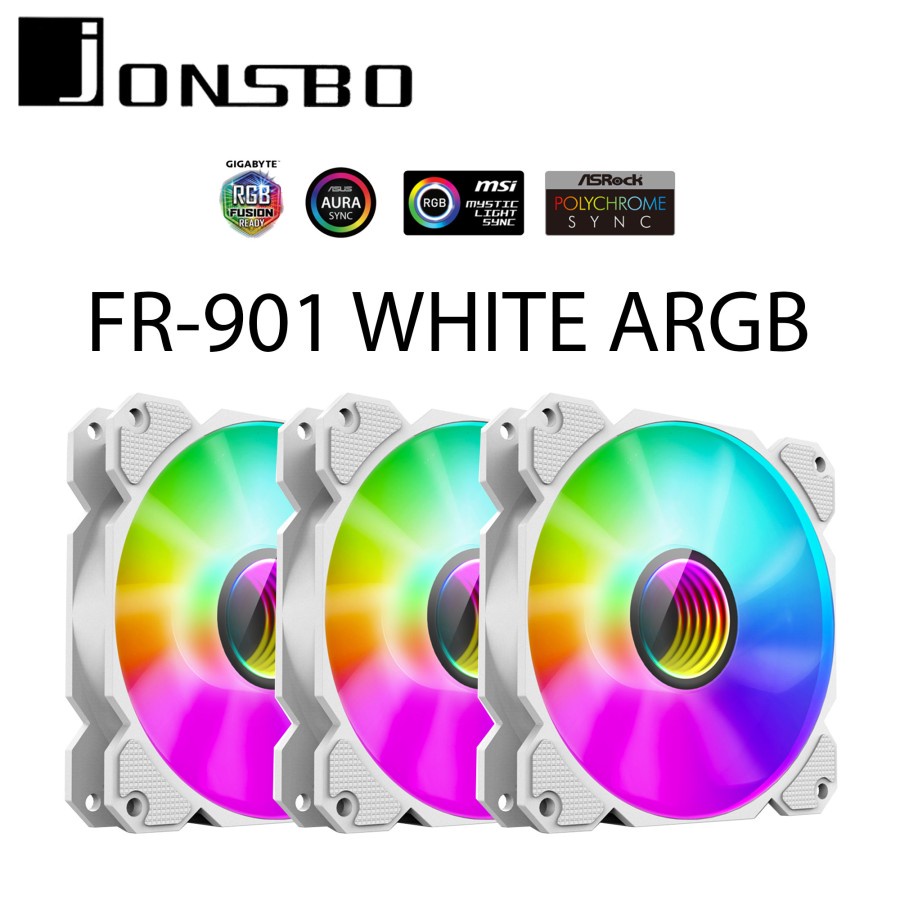 Jual JONSBO FR-901 WHITE ARGB FAN CASE 3IN1 FAN CASING RGB | Shopee ...