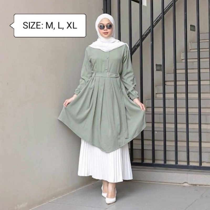 Jual Tunik Amanda Terbaru 2023 Wanita Murah Polos Kekinian - Tunik