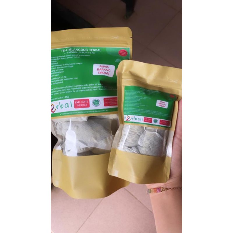 Jual Teh Pelangsing Herbal Ukuran Kecil isi 5 (pouce) | Shopee Indonesia