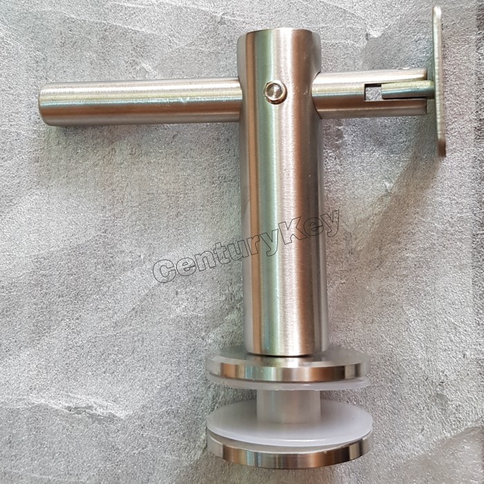 Jual Konektor Hand Railing Tangga Kaca Adjust Pipa Rata Hollo Stainless ...