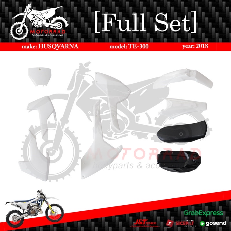 Jual BODY Set HUSQLX Husqvarna / Body set KLX MILAN CROSS (PNP KLX, D