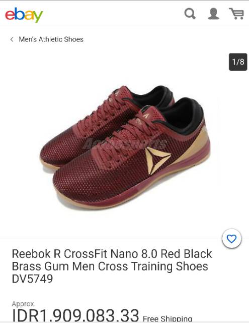 Jual REEBOK LIMITED EDITION CROSSFIT NANO 8.0 ORIGINAL SIZE 38 39 Shopee Indonesia