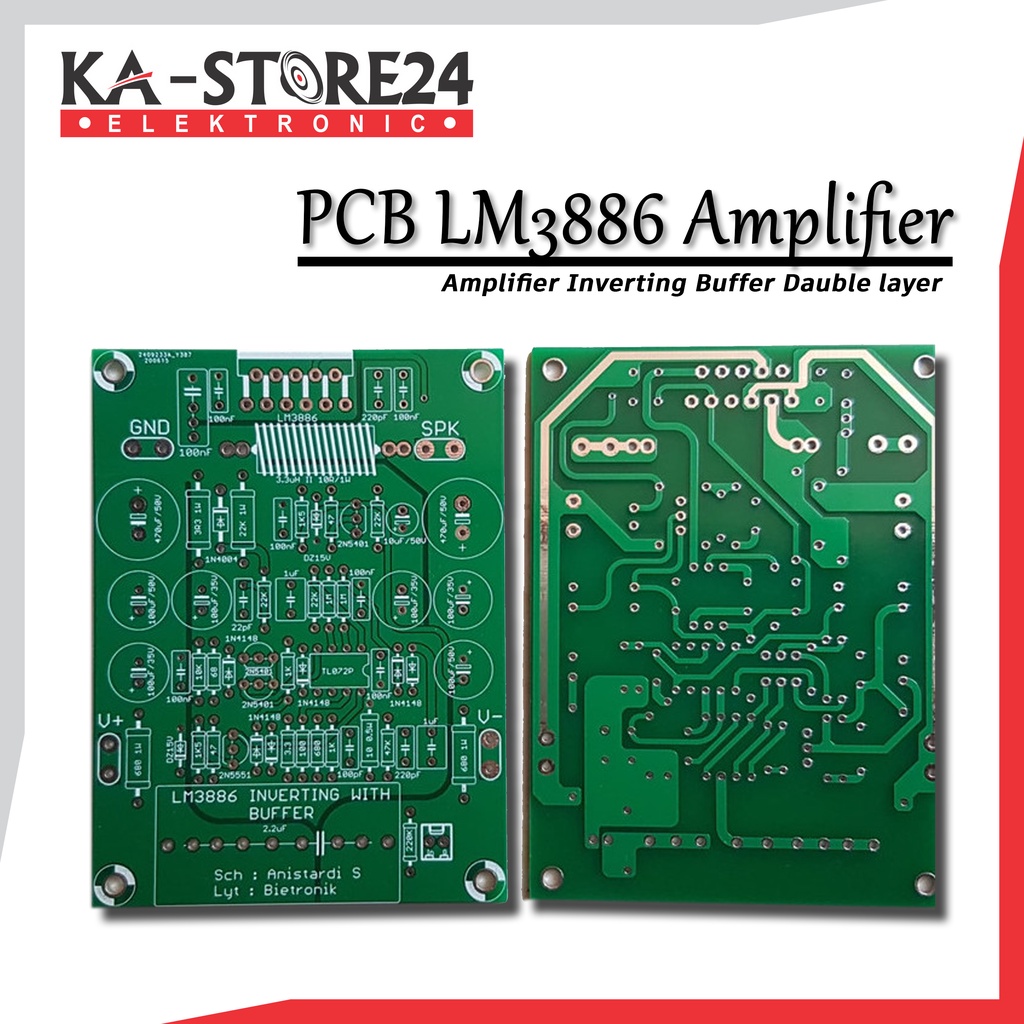 Jual PCB LM3886 Amplifier Inverting Buffer Dauble Layer PTH | Shopee