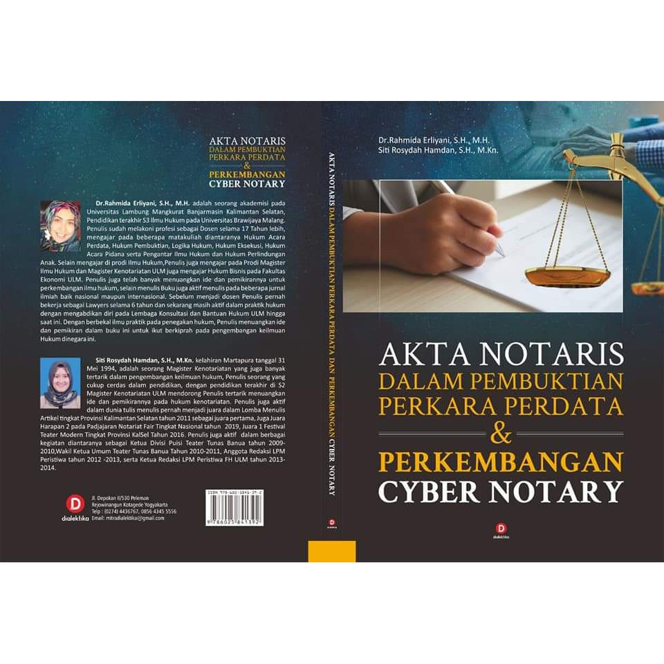 Jual AKTA NOTARIS DALAM PEMBUKTIAN PERKARA PERDATA & PERKEMBANGAN CYBER ...