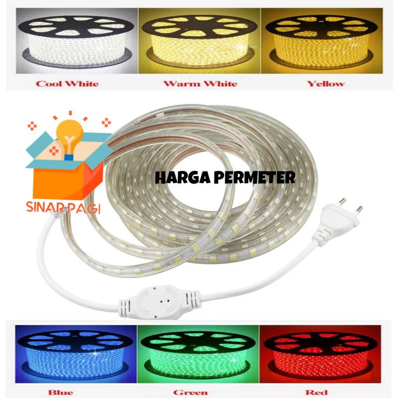 Jual LAMPU LED STRIP SELANG 220V HIAS PLAFON INDOOR AND OUTDOOR 1100
