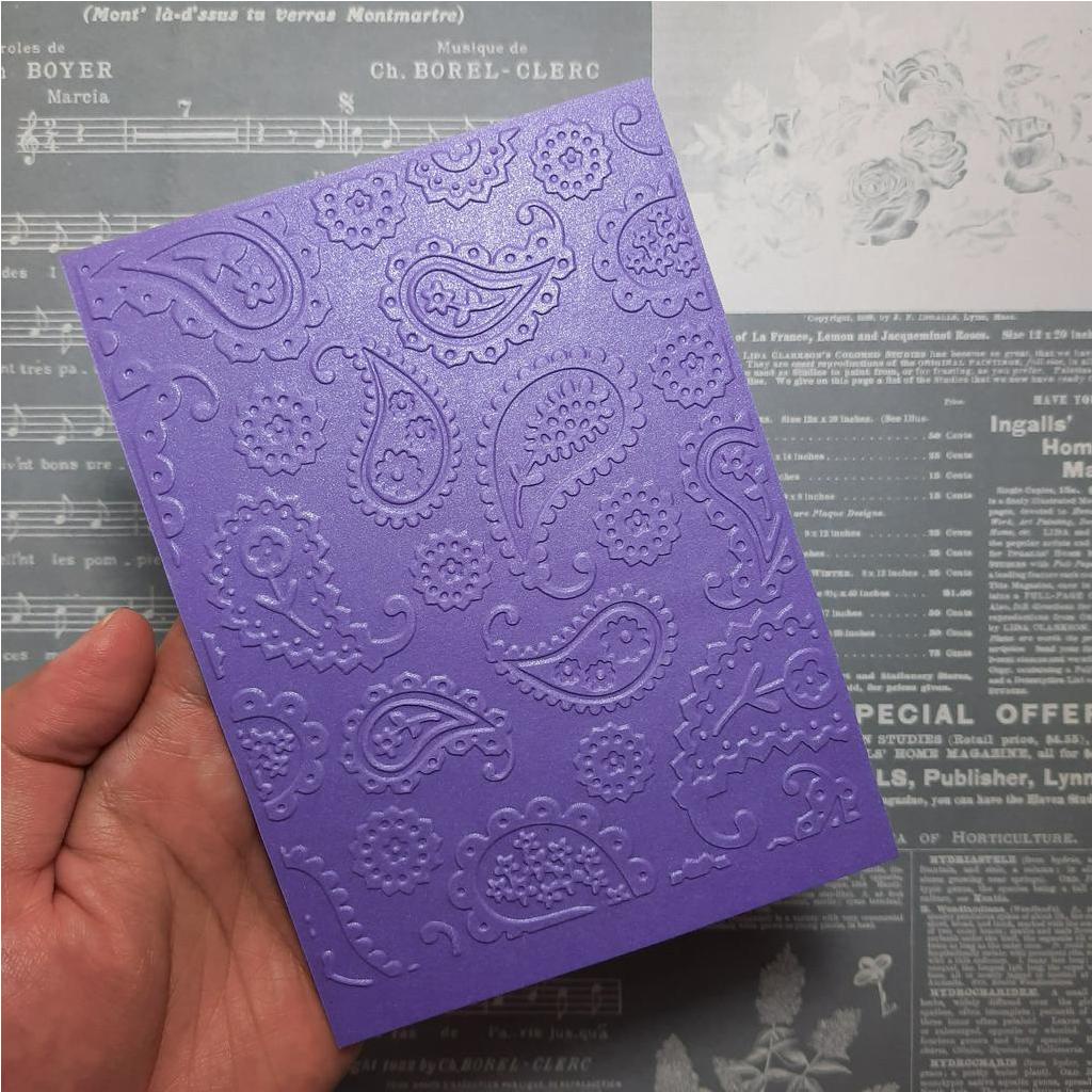 Jual Emboss Paper PERFECTLY PAISLEY Embossing Folder Kertas Timbul