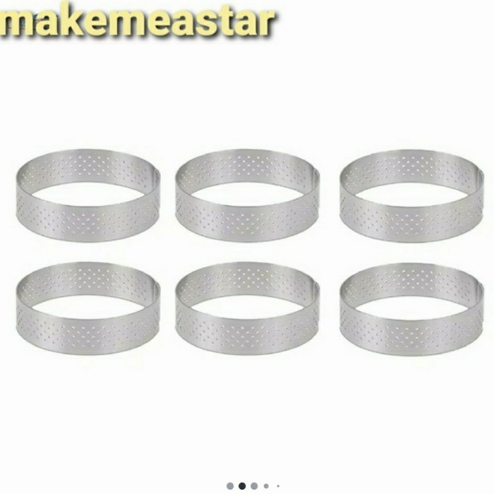 Jual Round Perforated French Tart Pie Ring Stainless Steel (Cetakan ...
