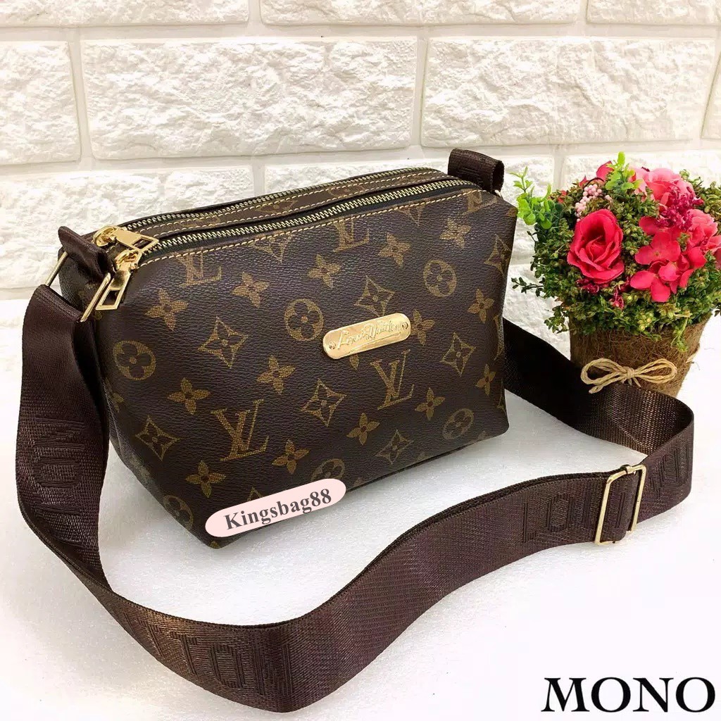 Jual Tas LV 2 Resleting / Slingbag LV Wanita / Tas Selempang LV