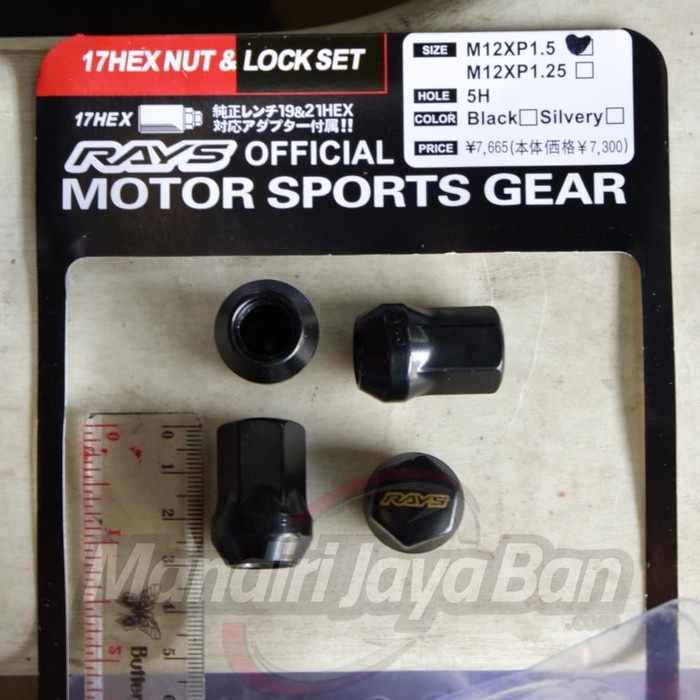 Jual Realpict Mur Baut Rays Roda Variasi Racing Velg Mobil Warna Hitam