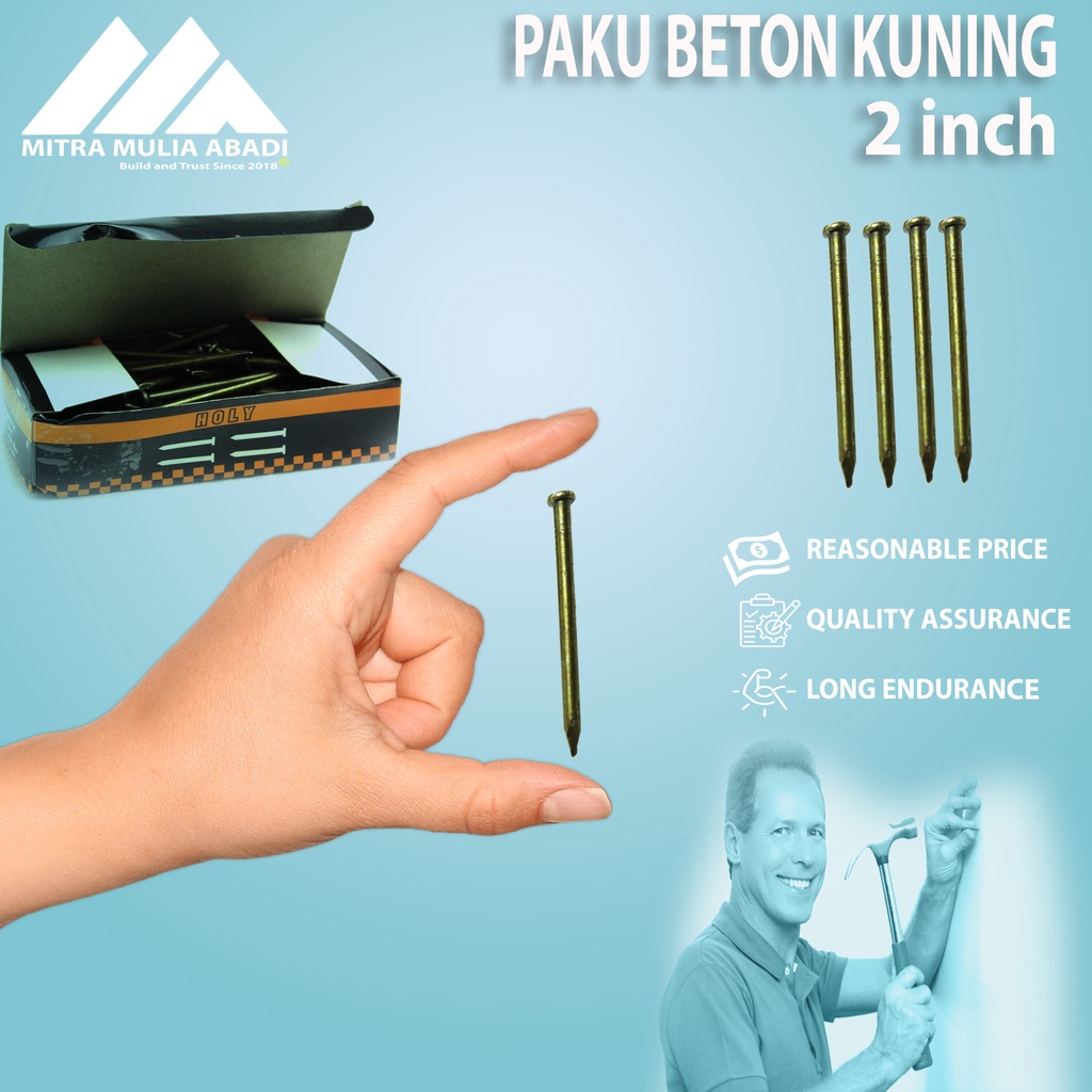 Jual Paku Beton Kuning 2inch /5cm 1dus | Shopee Indonesia