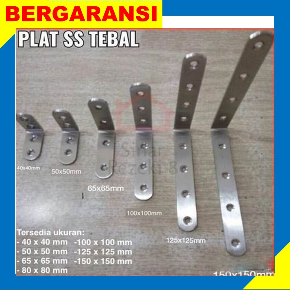 Jual Plat Stainless Steel X Penyangga Ambalan Rak Lemari Siku L Cm Shopee Indonesia