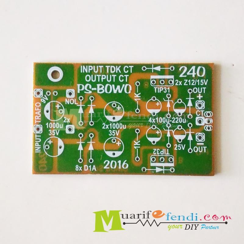 Jual PCB Stabilizer Tegangan Power Supply NON CT Menjadi CT IC reg 78