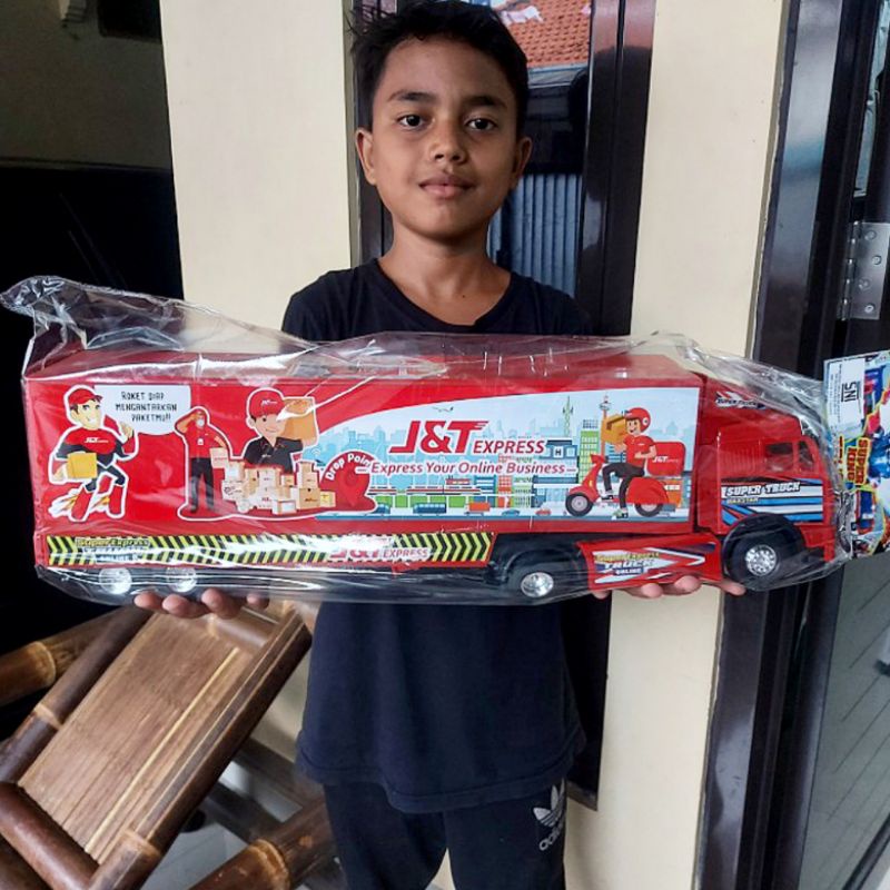Jual Mainan Truk Kontainer Kurir Ekspedisi Jumbo Panjang Murah - Mobil ...
