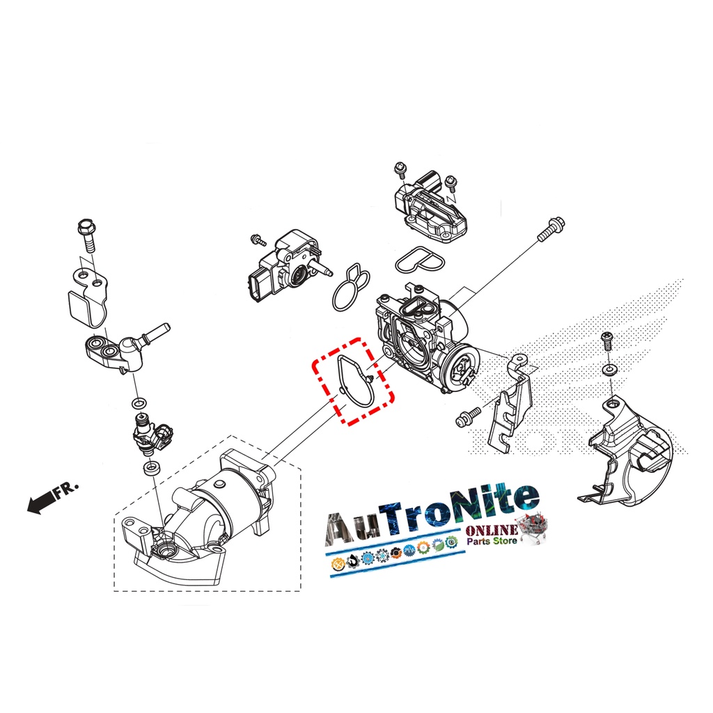 Jual O-Ring Seal Throttle Body intake 16075-K0R-V01 Original Honda ADV ...