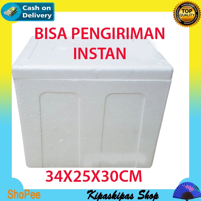 Jual Ready Instan Box Styrofoam Ukuran Tanggung Tempat Kotak Gabus Pendingin Ikan Beku