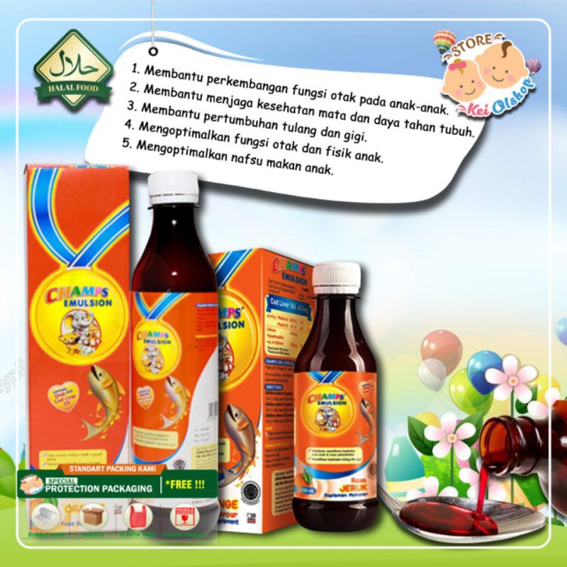 Jual CHAMPS EMULSION Cod Liver Oil 200 ML Shopee Indonesia