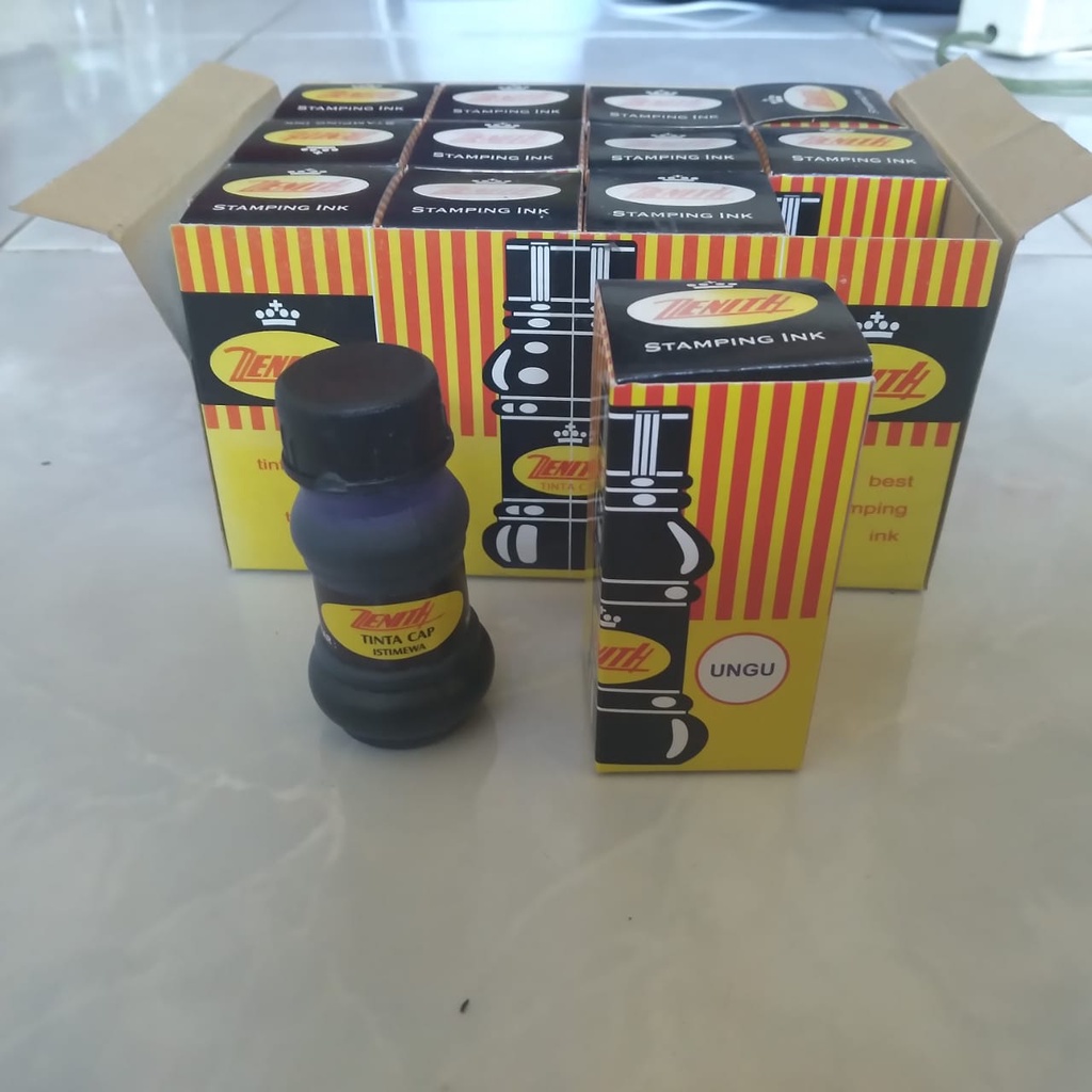 Jual TINTA STEMPEL UNGU MERAH BIRU ZENITH STAMPING INK | Shopee Indonesia