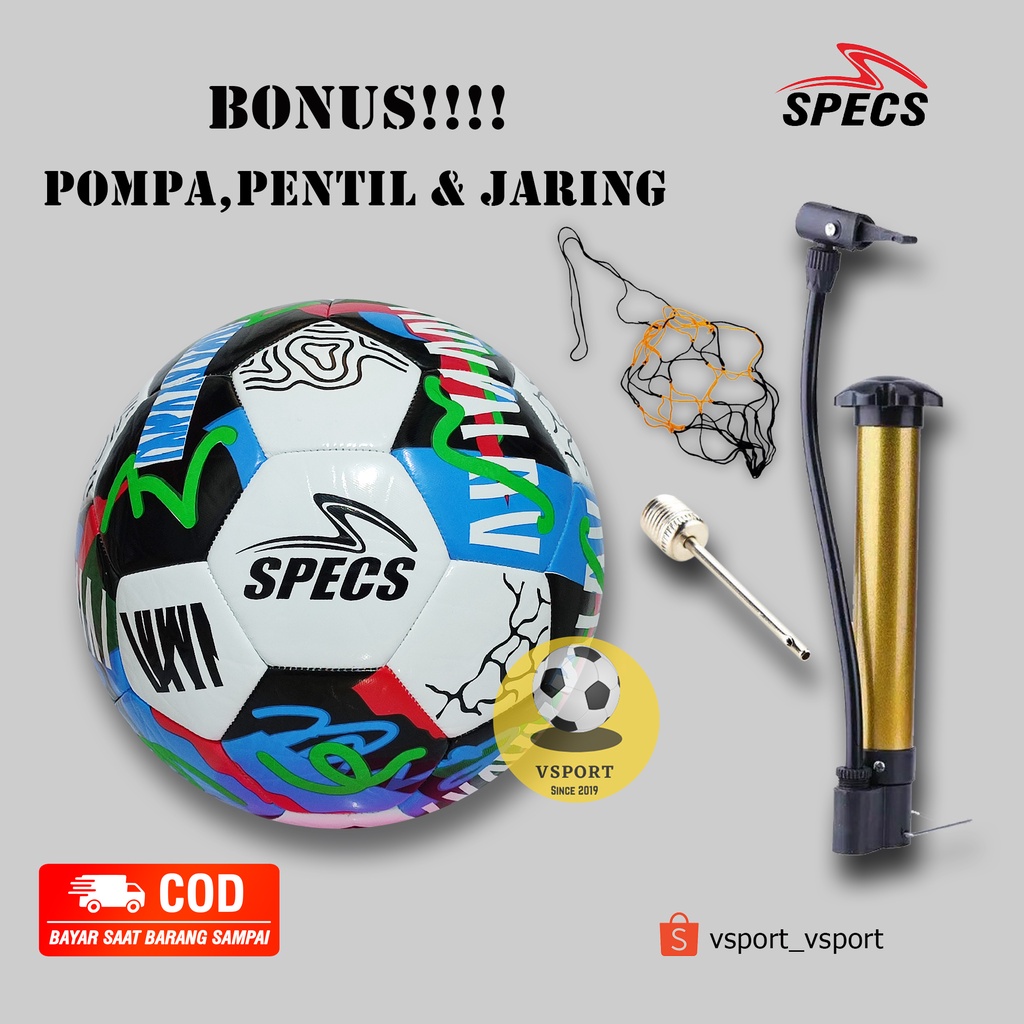Jual VSPORT BOLA SEPAK SPECS STEREOFLOW BALL MULTIVERSE SIZE 5 ( FREE