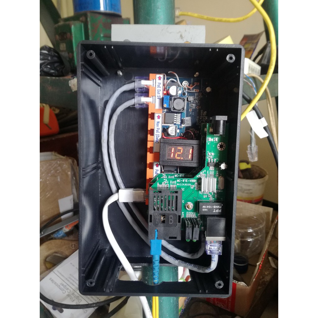 Jual ODP [Media Converter FO] 1 FO + Switch Hub Support PoE In/Out ...