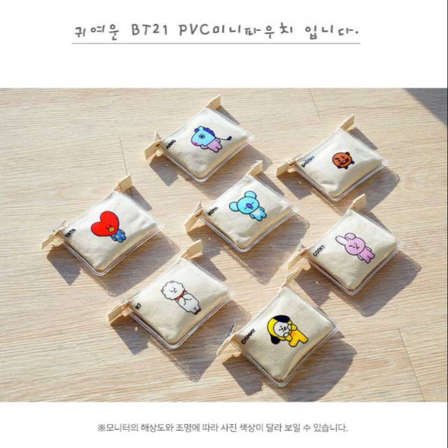 Jual READY STOCK BT21 / BTS PVC MINI POUCH OFFICIAL LINE FRIENDS X ...