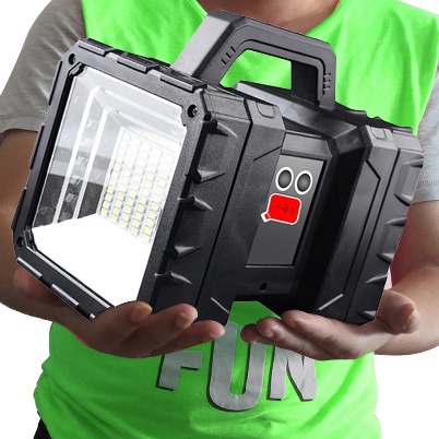 Jual Senter LED Double Head Flashlight Searchlight USB Rechargeable ...