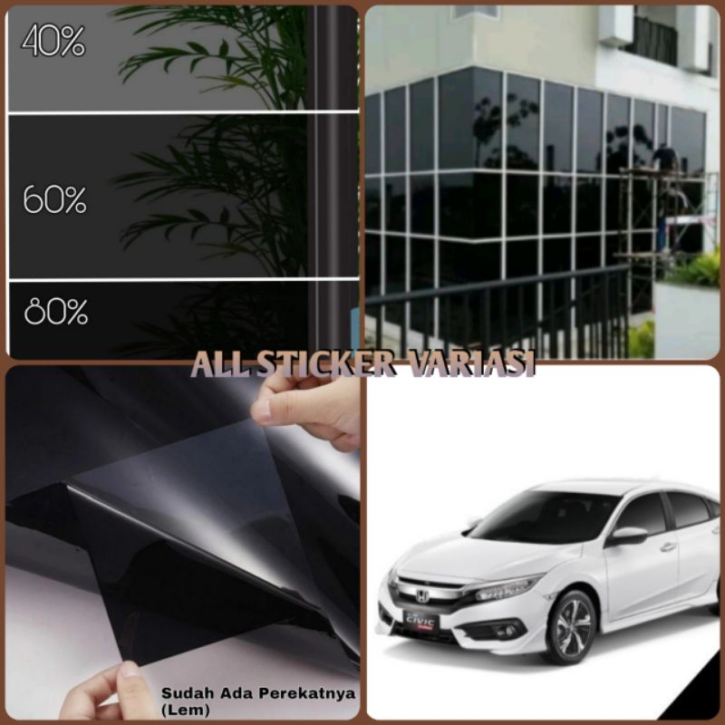 Jual stiker riben kaca jendela rumah kaca film mobil anti panas one way ...