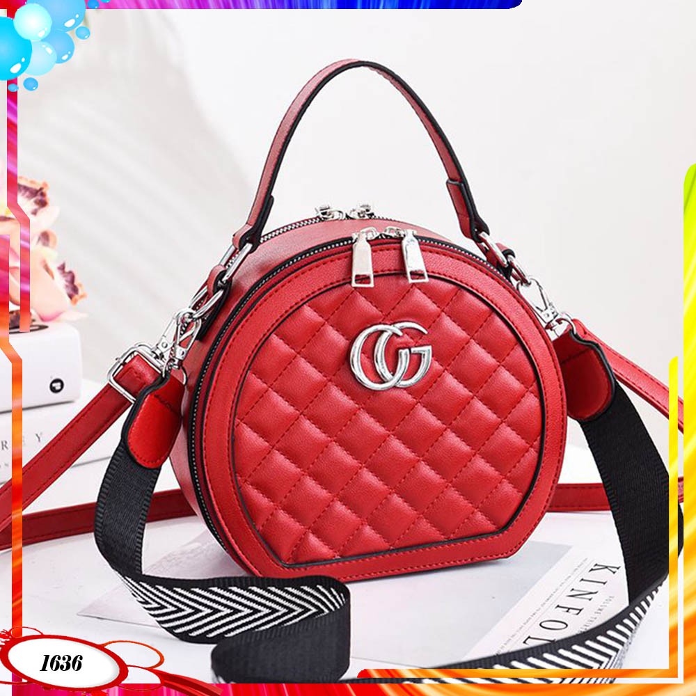 Jual LT1636 / B0985 1KG BISA 2TAS TAS SELEMPANG BULAT MOTIF CG BY TAS ...