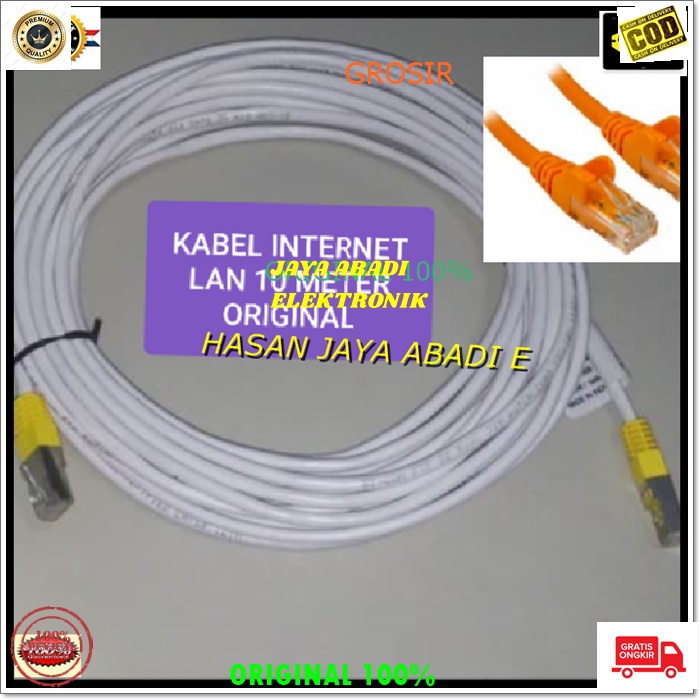 Jual G298 KABEL LAN RJ45 10 METER CAT5 UTP INTERNET WIFI HOTSPOT ...