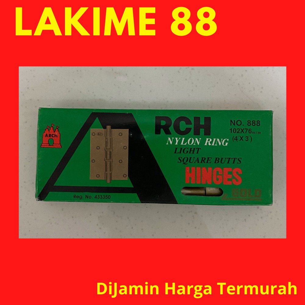 Jual Engsel Pintu / Nylon ring square butts hinges Merek ARCH ukuran ...