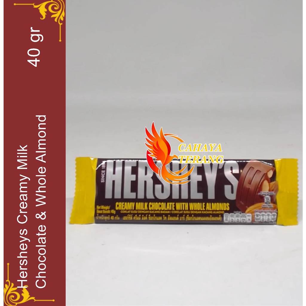 Jual Hershey's Hersheys Creamy Milk Chocolate Almonds 40 Gram | Shopee ...