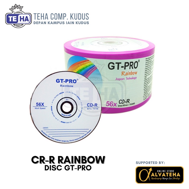 Jual Disc CDR GT Pro Rainbow CD R Kosong Blank Burning CD Media ...