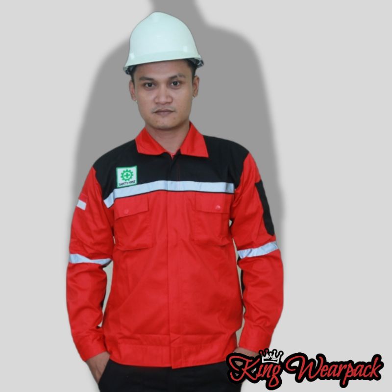 Jual Baju Kerja Proyek Wearpack Safety Atasan Seragam Kerja Lengan Panjang Resleting Wearpack