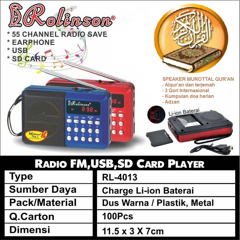 Jual Speaker MP3 Player Murottal Al Quran Dan Terjemah 30 Juz Shopee